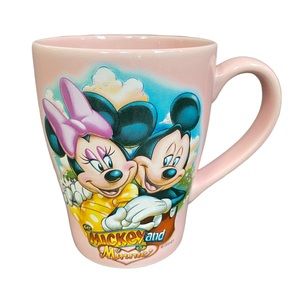 Mickey & Minnie Mouse Large Pink Coffee Mug - Disney Store